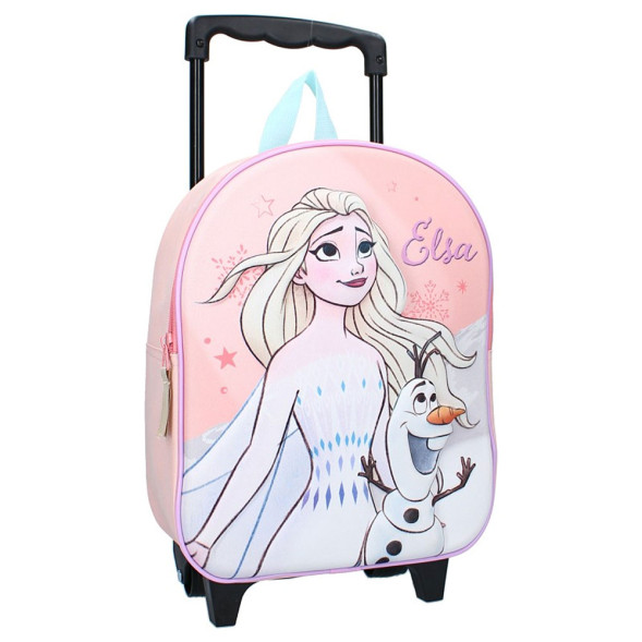 Sac à dos à roulettes La Reine des Neiges Elsa 3D 32 CM - Maternelle