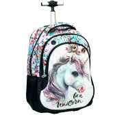 Sac à dos à roulettes Licorne Magique 48 CM - Cartable