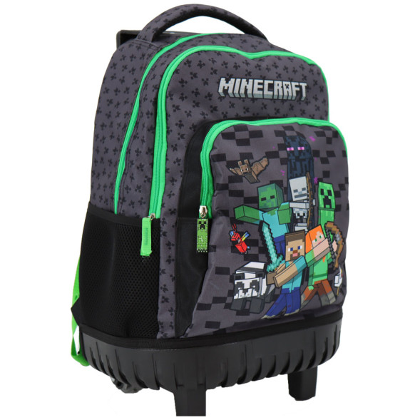 Sac à dos à roulettes Minecraft 43 CM 2 Cpt