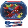 Spiderman Marvel Snack Box con Posate - Premium