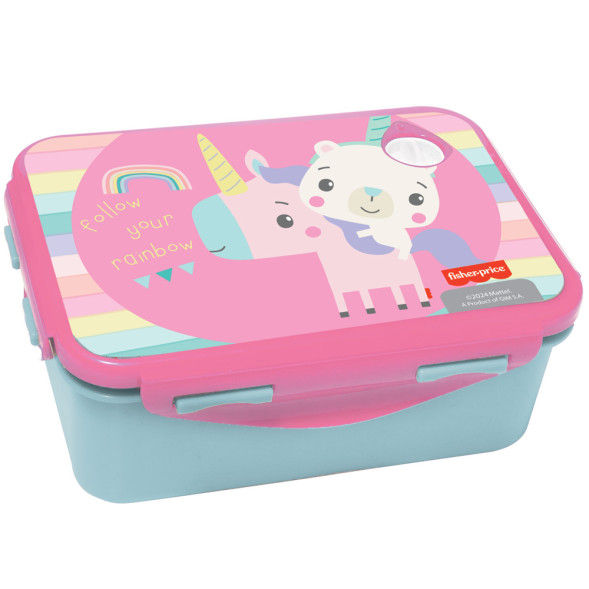 Boite gouter Fisher Price Licorne Rainbow 17 CM