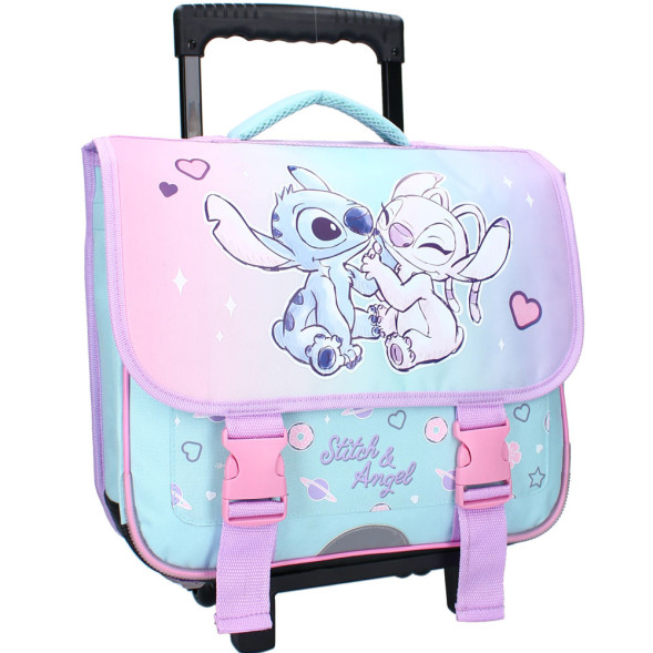 Cartable à roulettes Stitch - Hello Cutie - 38 CM Haut de gamme