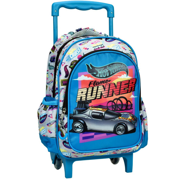 Sac à dos à roulettes Hot Wheels Flame Runner 30 CM Trolley Maternelle