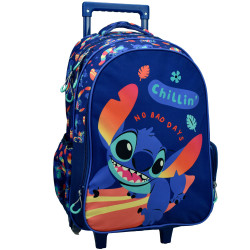 Sac à dos à roulettes Stitch Chill 46 CM Trolley Haut de Gamme - Cartable