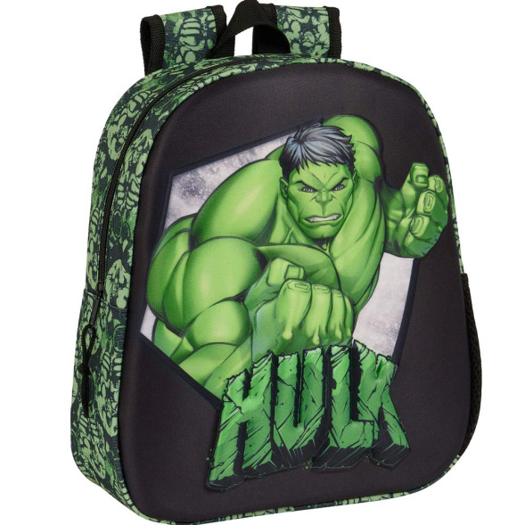 Sac à dos Hulk 3D Maternelle - 33 CM - Haut de Gamme - Marvel