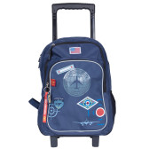 KIP Boy POP Roller Backpack Blue 2 Cpt 45 CM