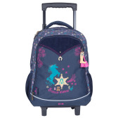 Rollrucksack STALLA BIANCA Rose Pompons - 2 Cpt 43 CM