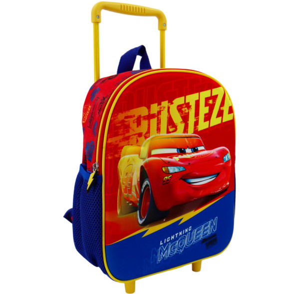 Sac à dos à roulettes Cars Flash Mcqueen Rusteze 30 CM maternelle - Haut de gamme