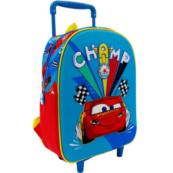 Sac à dos à roulettes Cars Champions 30 CM maternelle - Haut de gamme