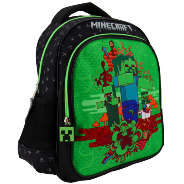 Sac à dos maternelle Minecraft Creeper Boom 30 CM - Haut de gamme