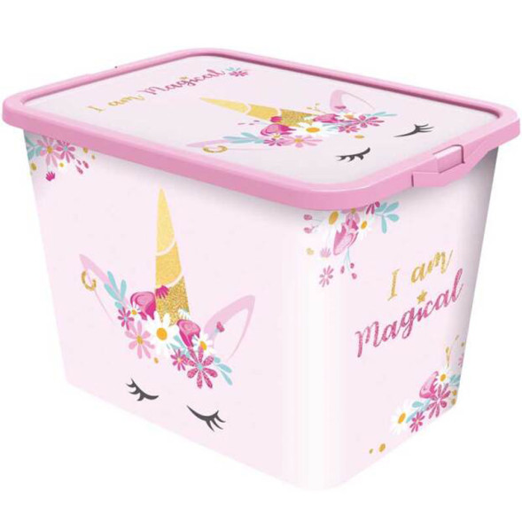 Boîte de rangement Licorne Magique 23 litres