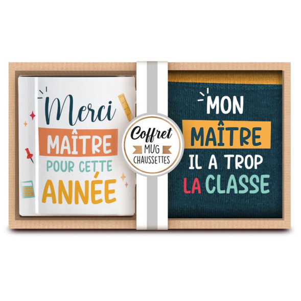 Coffret Mug et Chaussettes pour Maître d'école