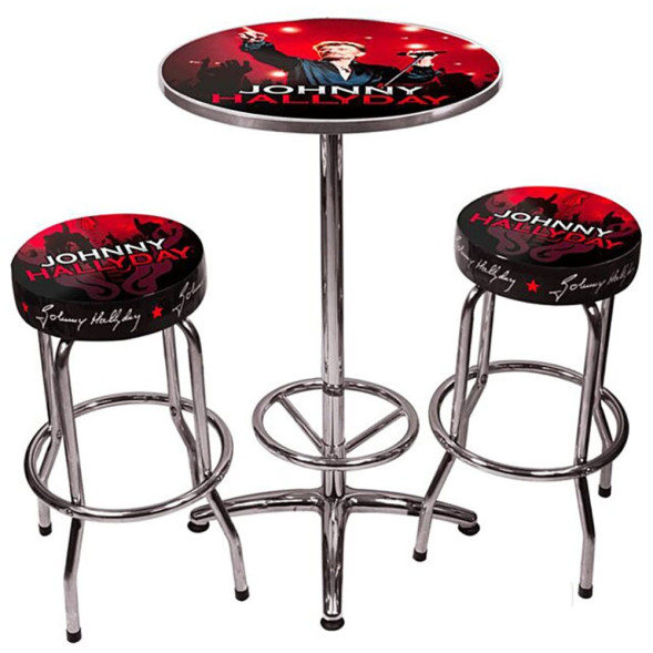 Juego de mesa de bar + 2 taburetes Jonnhy Hallyday Singer