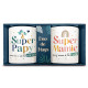 Coffret duo Mug " Super Papy Paradis & Super Mamie Folie "