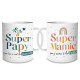 Coffret duo Mug " Super Papy Paradis & Super Mamie Folie "