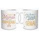 Coffret duo Mug " Maman Formidable & Papa génial "