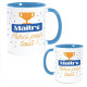 Mug bleu " Merci Maître "