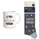 Coffret duo Mug Chausette " Super Parrain "