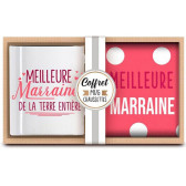 Coffret duo Mug Chaussette " Meilleure Marraine "