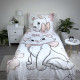 Marie Aristocats cotton duvet cover set 140x200 cm with pillowcase