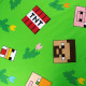 Minecraft katoenen dekbedovertrekset 140x200 cm met kussensloop