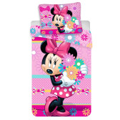 Juego de fundas nórdicas de algodón Minnie Flowers 140x200 cm y funda de almohada