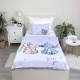 Parure housse de couette coton Stitch & Angel 100x135 cm et Taie d'oreiller