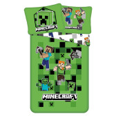 Minecraft Emblematic Bettbezug-Set 140x200 cm mit Kissenbezug