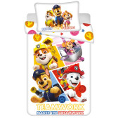 Paw Patrol Pup Power katoenen dekbedovertrekset 100x135 cm en kussensloop