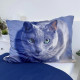 Duvet Cover Set Cat Grey 140x200 cm