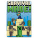 Minecraft Survival Mode Fleece Plaid 100 x 140 cm - Blanket