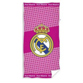 Serviette drap de bain Real Madrid Rose 140x70 cm en coton