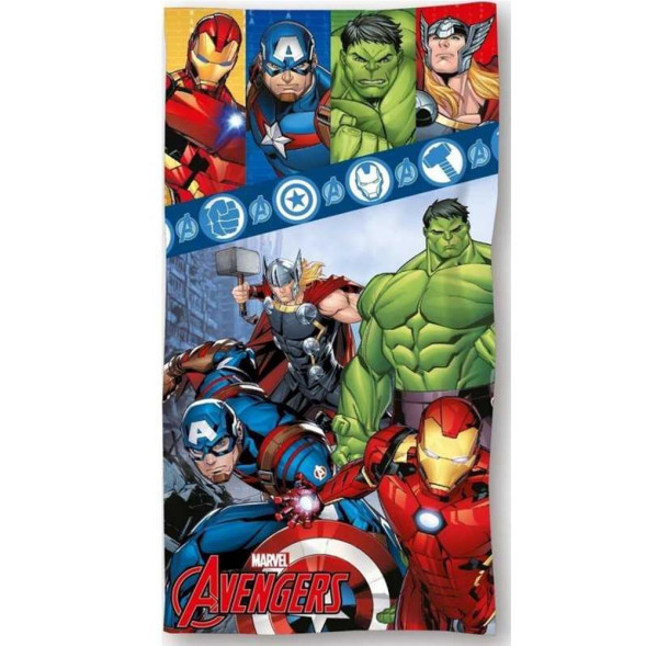 Serviette drap de bain Avengers 140x70 cm en coton