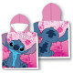 Poncho da Bagno con Cappuccio Stitch Disney 55x110 cm in Cotone