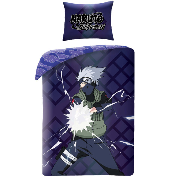 Parure housse de couette Naruto Kakashi Hatake 140x200 cm et Taie d'oreiller