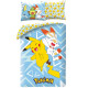 Parure housse de couette Pokemon Pikachu Team 140x200 cm et Taie d'oreiller