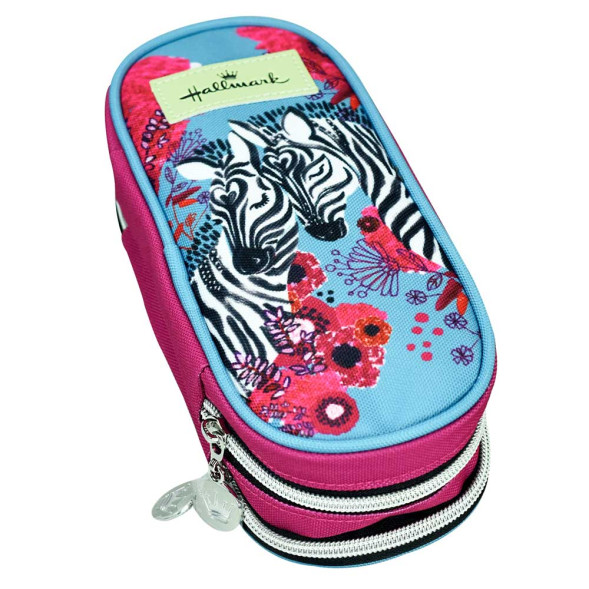 Hallmark Zebra Pencil Case 22 CM - 2 Cpt