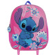 Sac à dos à roulettes Lilo & Stitch Flowers maternelle - 32 CM