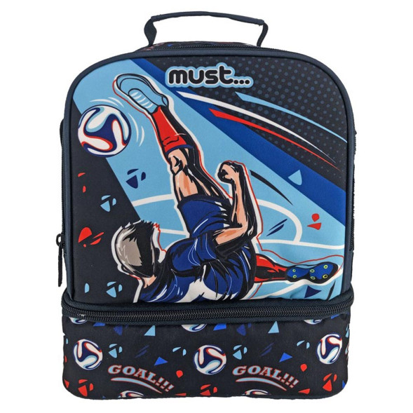 Insulated Snack Bag Football Goal Must 24 CM Lunch Bag