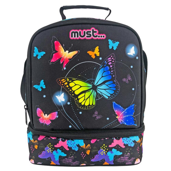 Sac goûter isotherme Papillon Multicolore Must 24 CM sac déjeuner