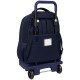 Sac à dos à roulettes Real Madrid bleu marine 45 CM - Trolley Haut de Gamme