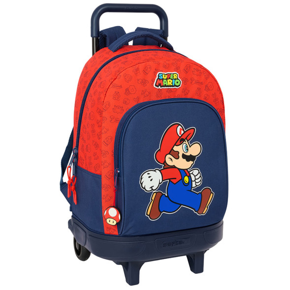 Sac à dos à roulettes Super Mario Trick 45 CM - Trolley Haut de Gamme