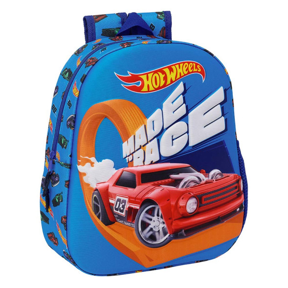 Hot Wheels 3D 33 CM Mochila de Jardín de Infantes