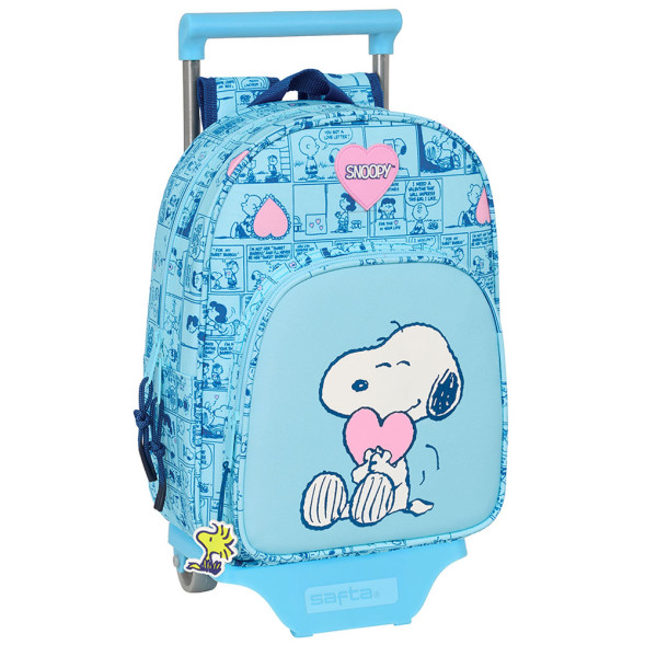 Rugzak op wielen Snoopy Love 34 CM Trolley Kleuterschool