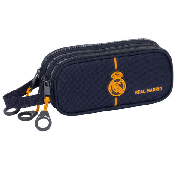 Rechteckiges Federmäppchen Real Madrid Orange 21 CM - 3 Stück