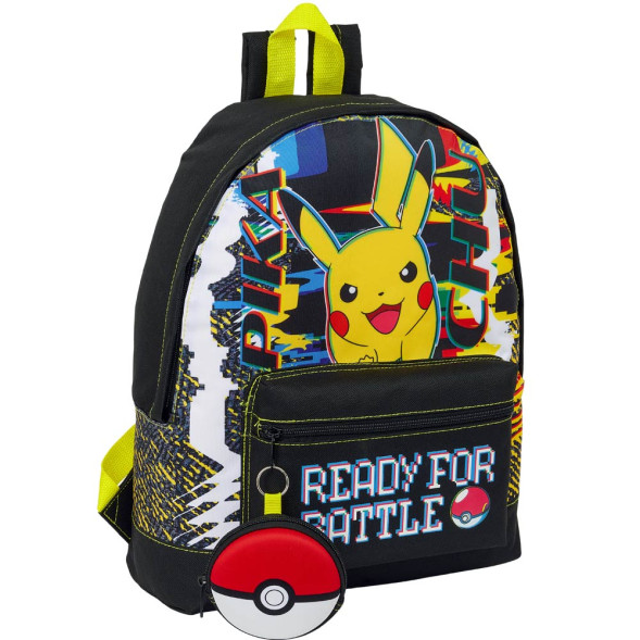 Sac à dos Pokemon Pikachu "Ready for Battle" 40 CM - Haut de gamme