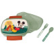 Mickey Mouse Caja de Bocadillos con Cubiertos - Premium