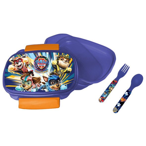 Paw Patrol Scatola Snack con Posate - Premium