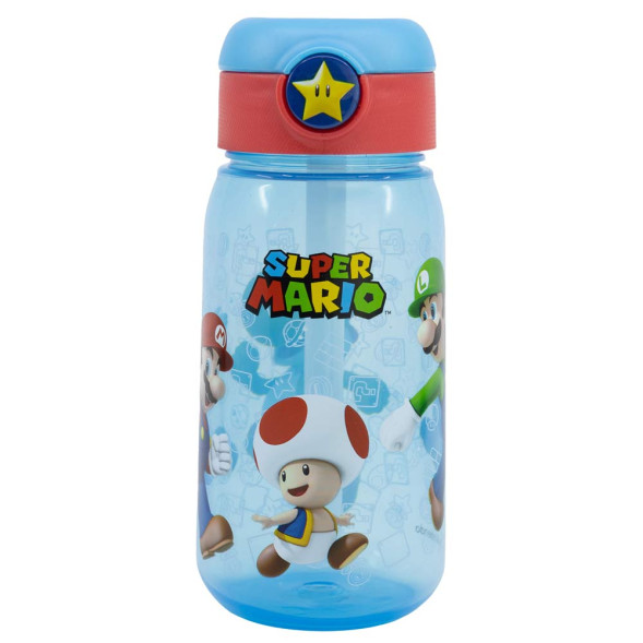 Botella de agua Super Mario 510 ML con pajita