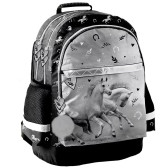 Mochila Caballo Blanco y Negro 38 CM - 2 Cpt